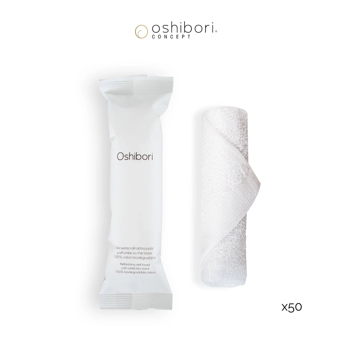 Oshibori 15 grams – White